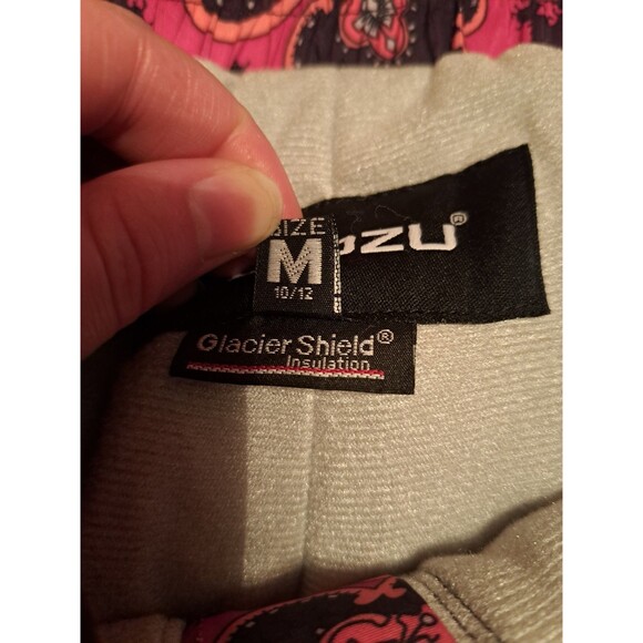 Snozu Glacier Shield Insulation Womens Snow Pants Size M/10 Pink Paisley - Picture 15 of 16